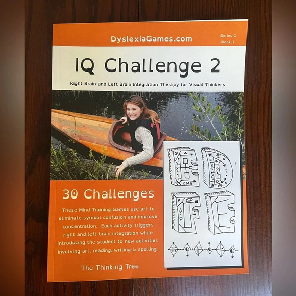 IQ Challenge 2 Dyslexia Games‎ Therapy Series C Book 1 NWOT Visual Thinkers - Picture 1 of 8